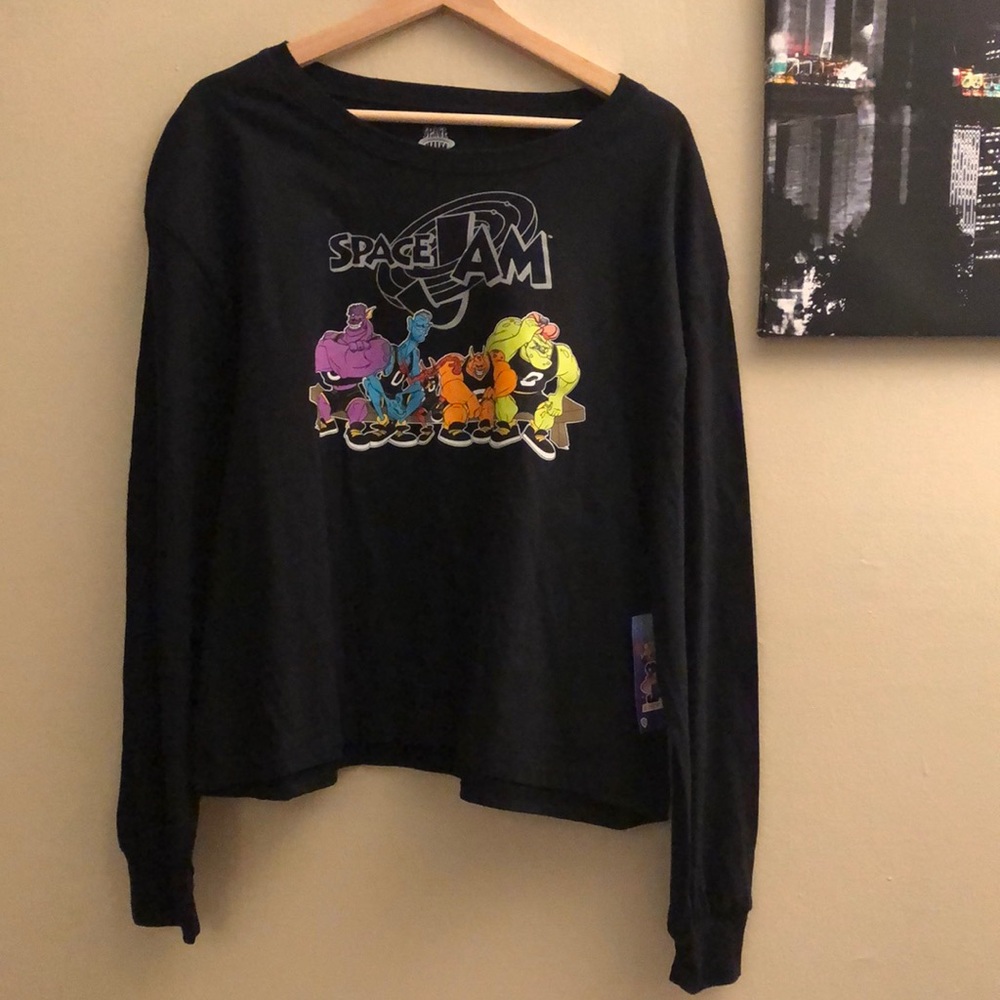 NWT Space Jam A New Legacy Monstars and Nerdlucks Long Sleeve Black XXXL TShirt